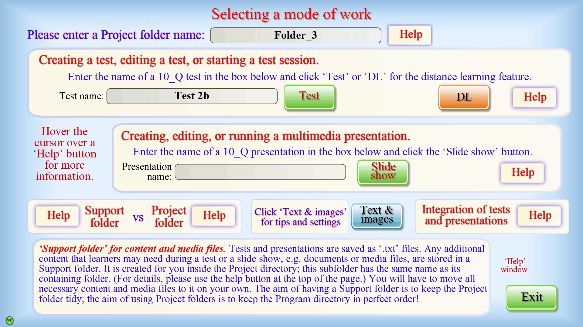 Mode of Work